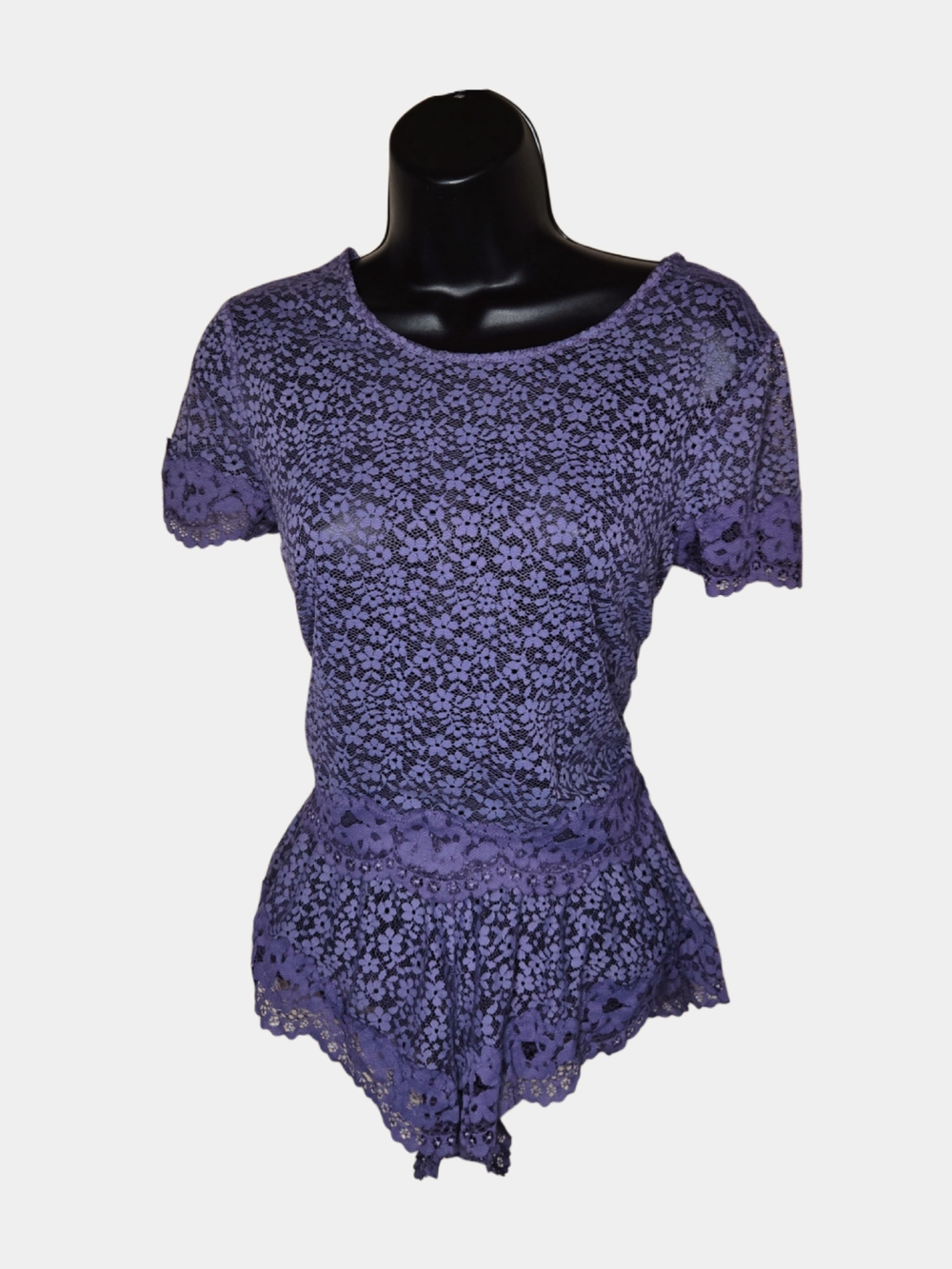 Victoria's Secret Purple Lace Short-Sleeve Pj Set!